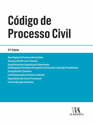 cover image of Código de Processo Civil – Edição Bolso--37ª Edição